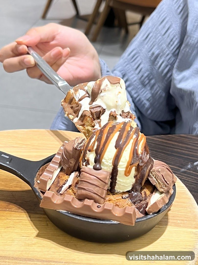Dessert with Ice Cream and Chocolate