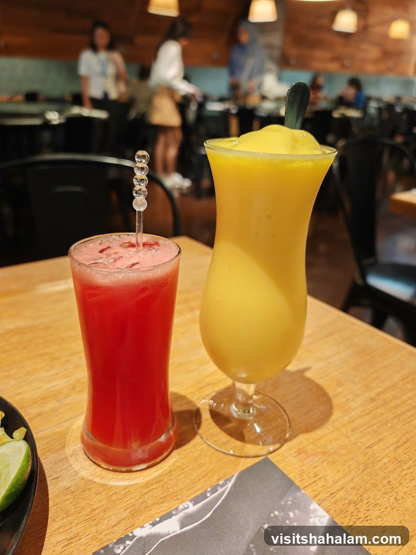 Two Drinks on a Table