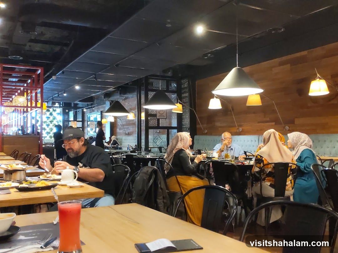 Restaurant Interior with Diners