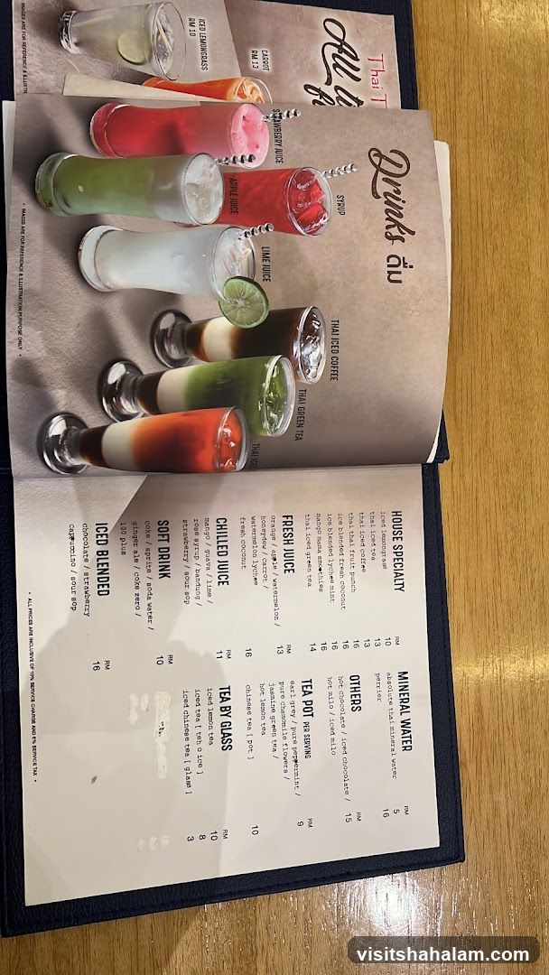 Drinks Menu