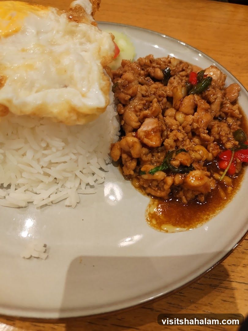 Thai Basil Chicken with Fried Egg and Rice