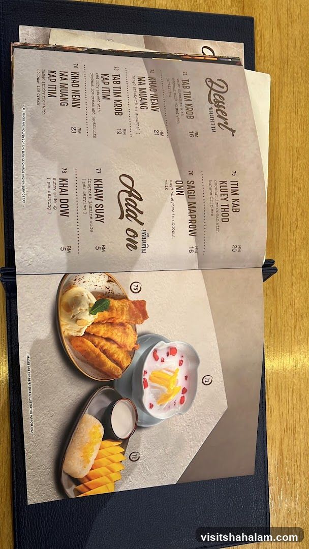 Dessert Menu