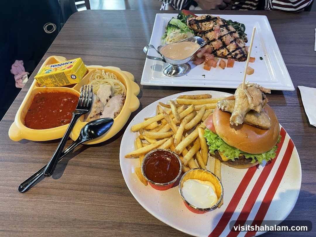 Burger and Chicken Meal