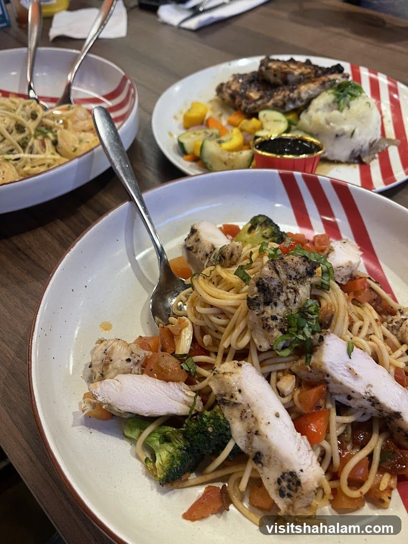 Chicken Pasta and Grilled Chicken with Sides