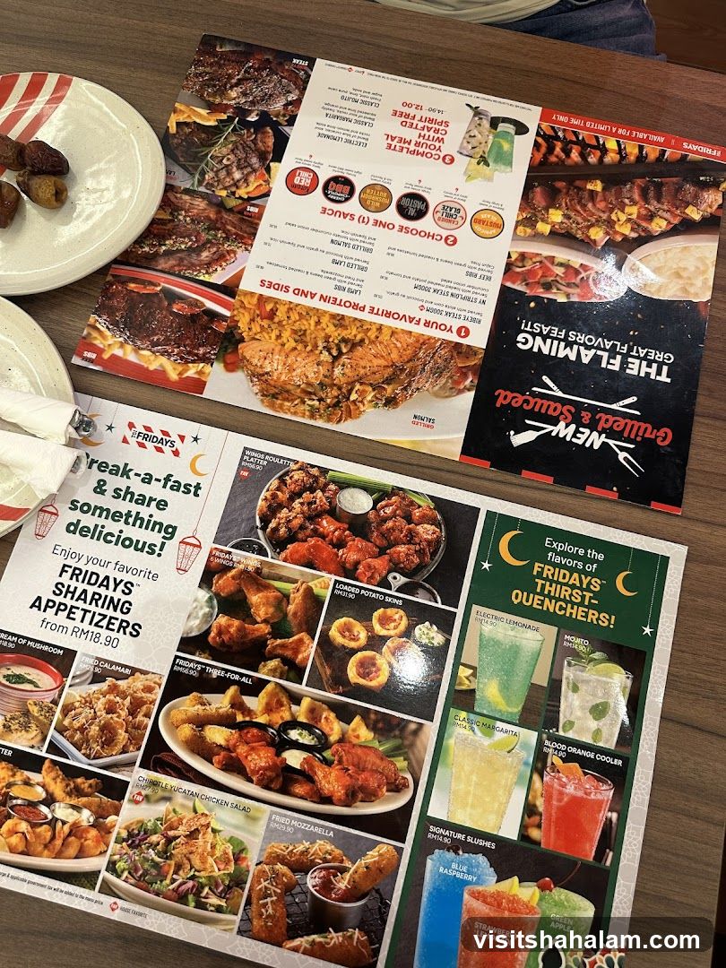 Fridays Menu