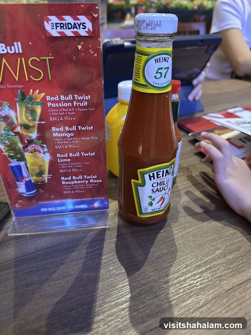 Menu and Condiments