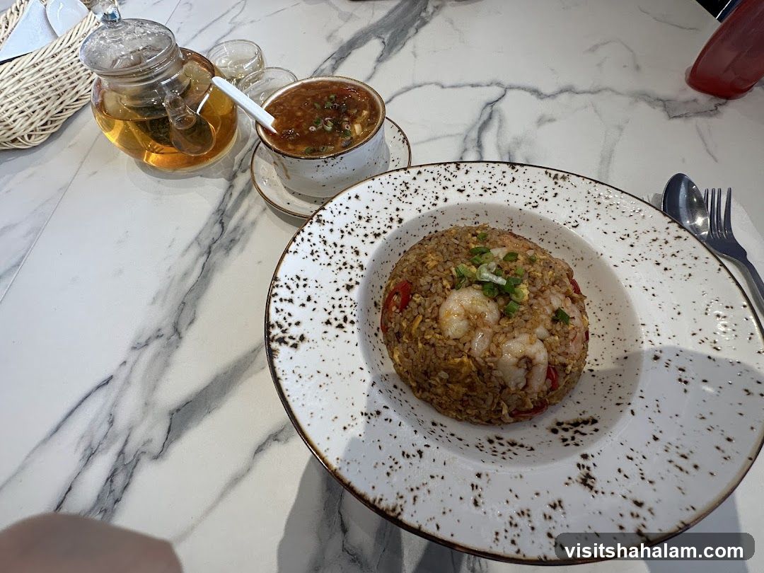 Shrimp Fried Rice and Soup