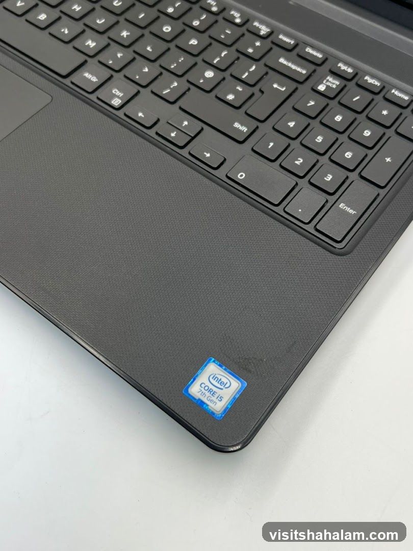 Laptop Keyboard and Intel Sticker