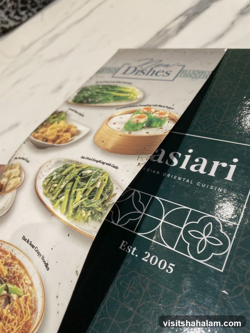 Asian Oriental Cuisine Menu