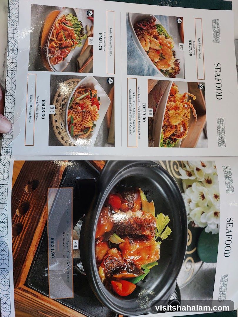 Seafood Menu