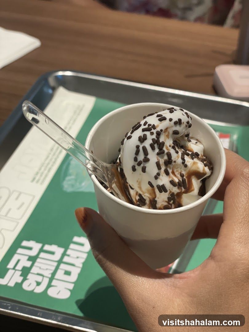 Ice cream with chocolate sprinkles