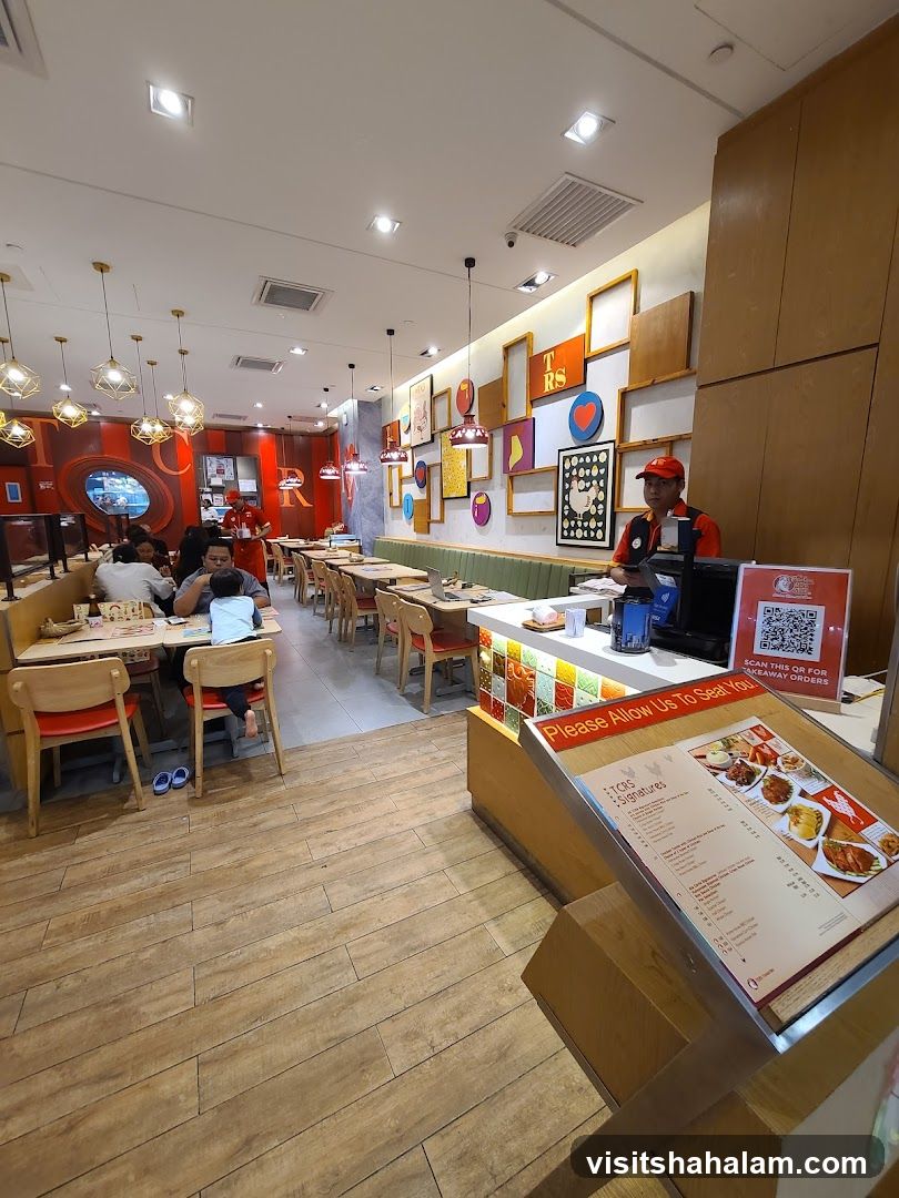Restaurant Interior with Menu