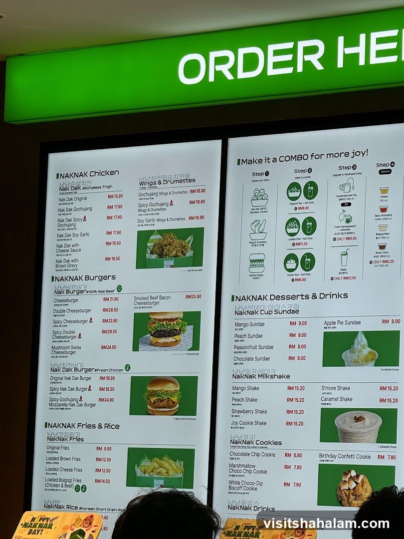 NAKNAK Menu