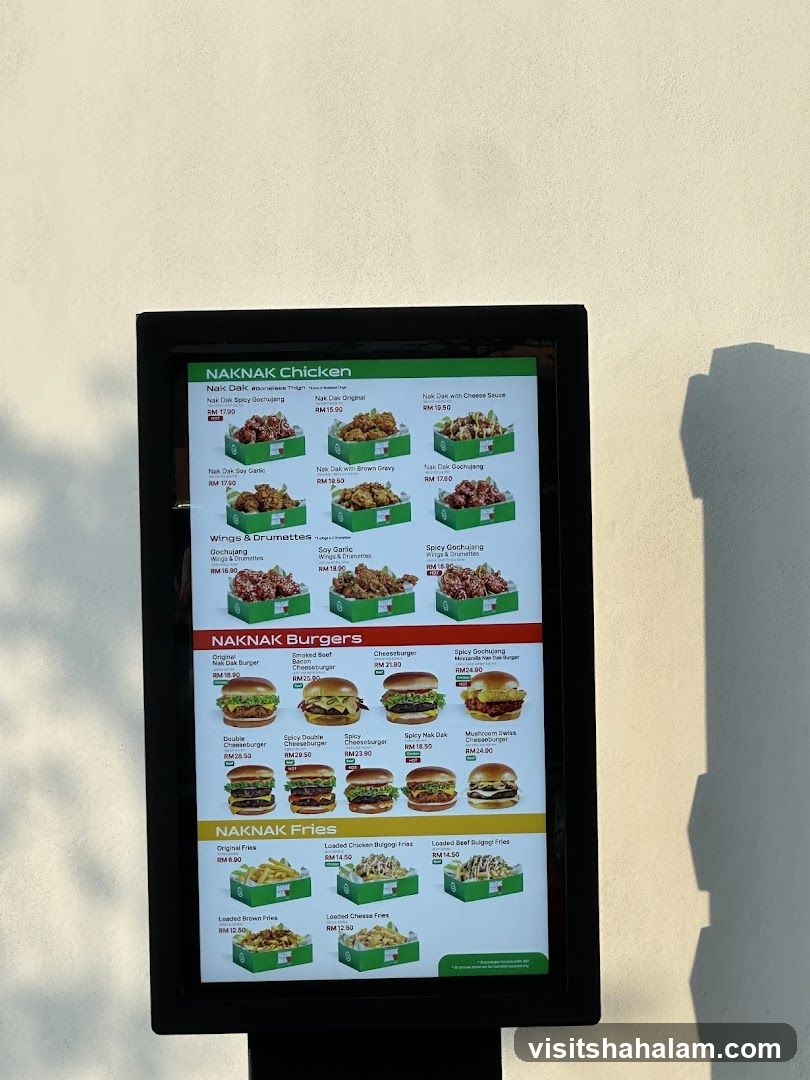 NAKNAK Chicken Menu