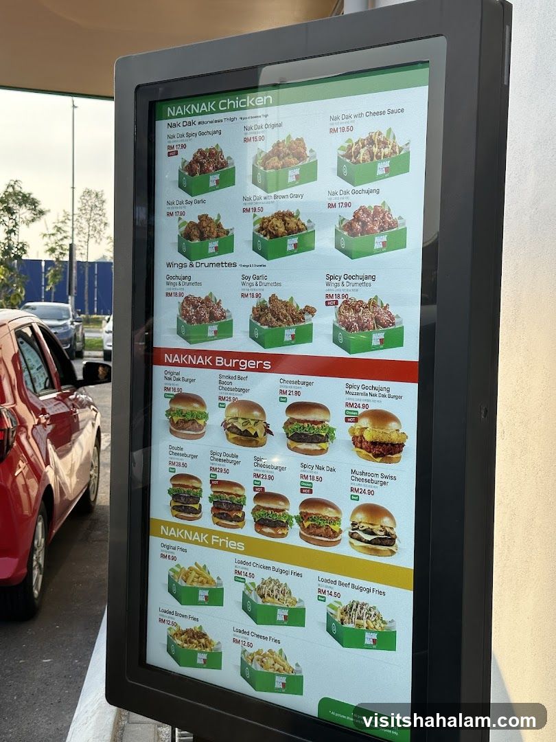 NAKNAK Chicken, Burgers, and Fries Menu