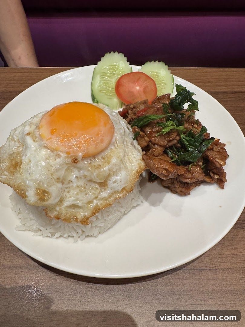 Thai Basil Stir-fry with Rice and Fried Egg