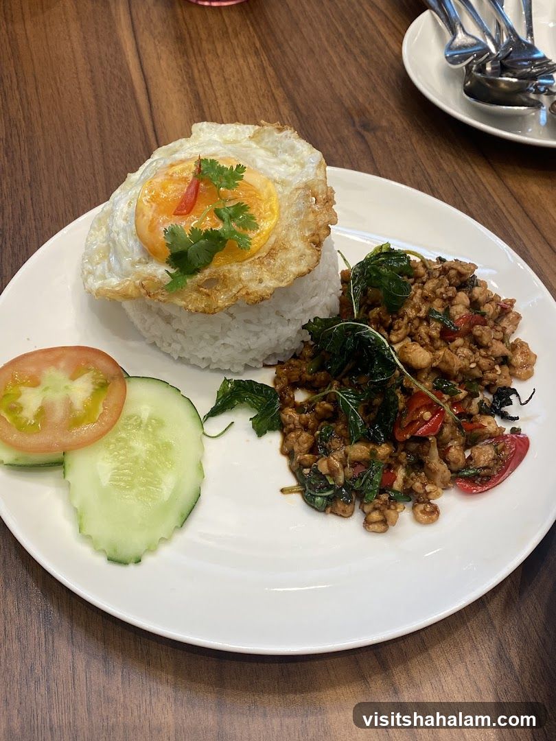 Thai Basil Stir-fry with Rice and Fried Egg