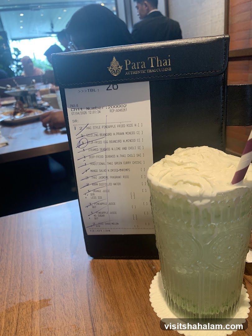 Restaurant Receipt and Drink