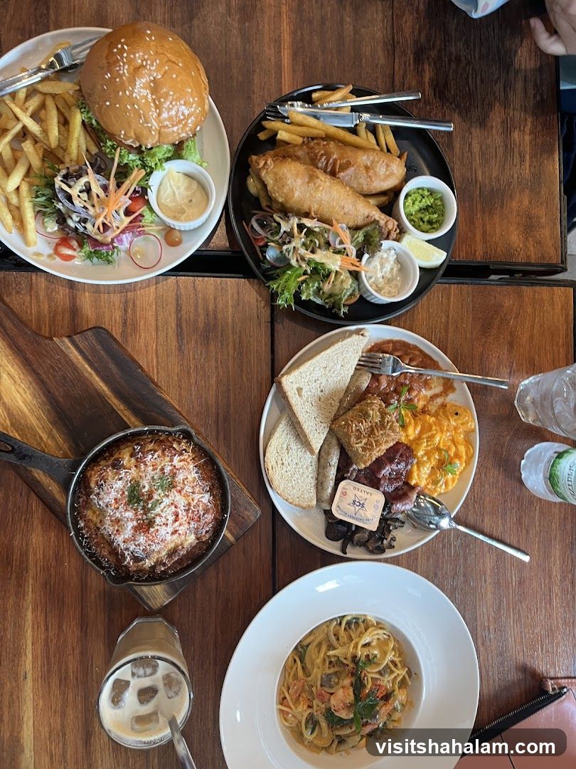 Table with various dishes