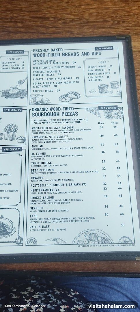 Wood-Fired Breads and Dips / Organic Wood-Fired Sourdough Pizzas