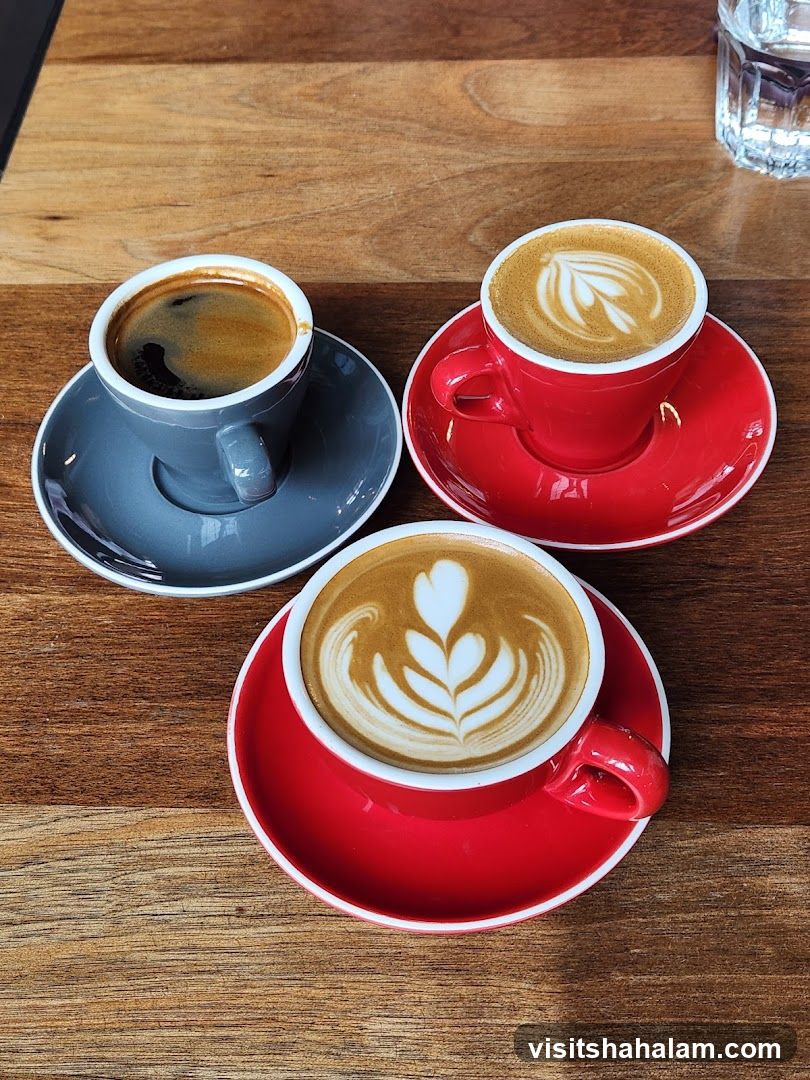 Three Coffee Drinks