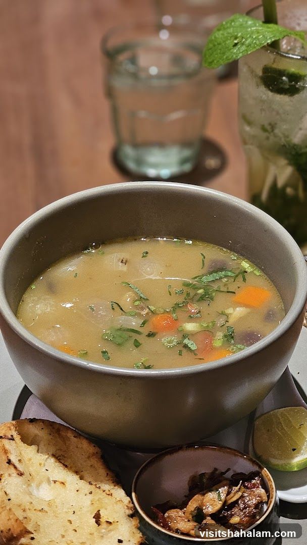 Soup with Bread and Drink