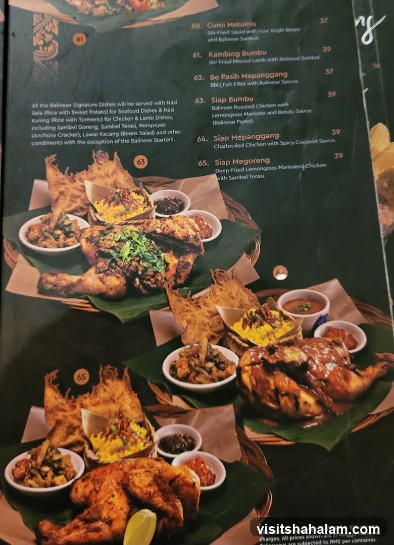Balinese Signature Dishes