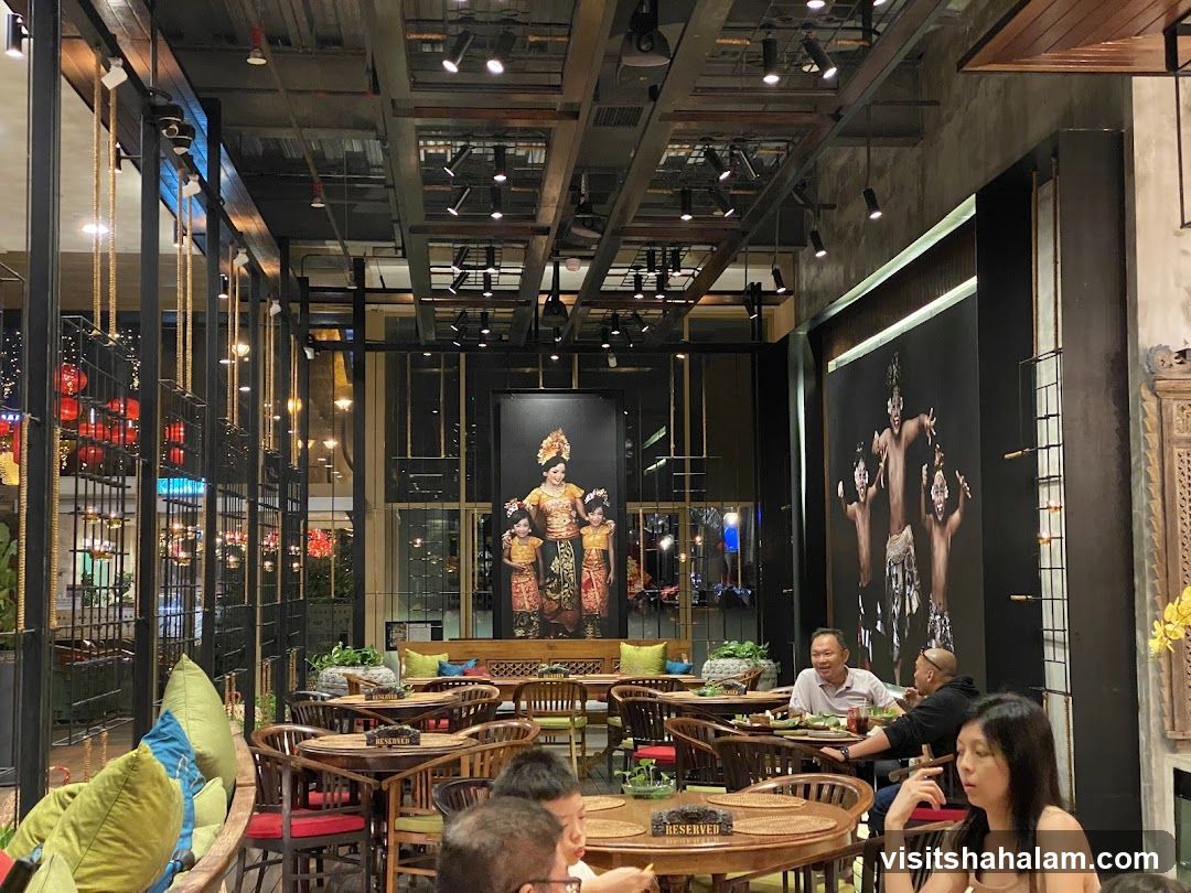 Restaurant Interior with Balinese Art