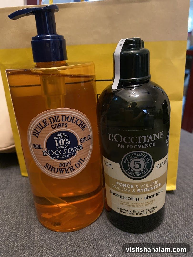 L'Occitane Shower Oil and Shampoo