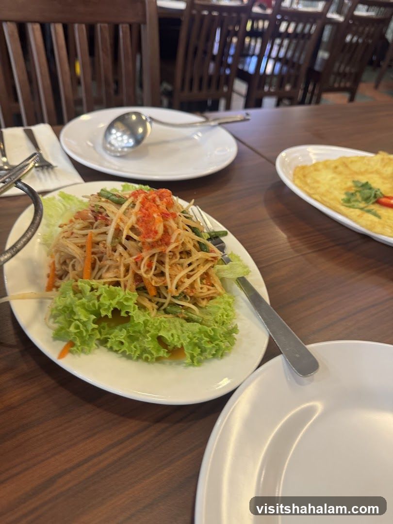 Thai Papaya Salad and Omelette