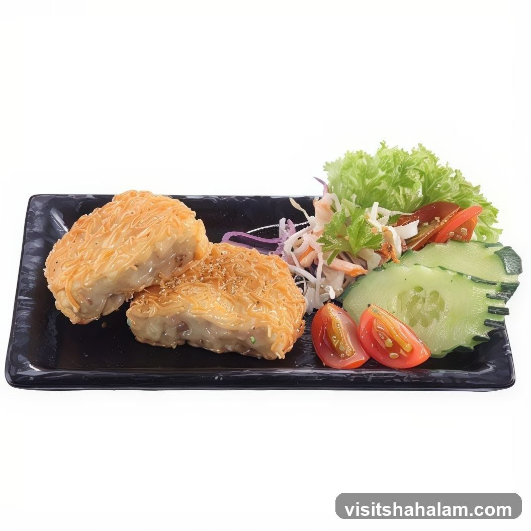 Fried Patties with Salad