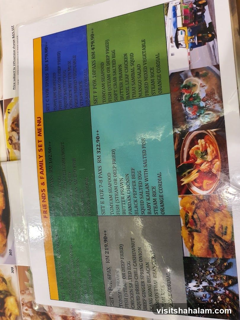 FRIENDS & FAMILY SET MENU