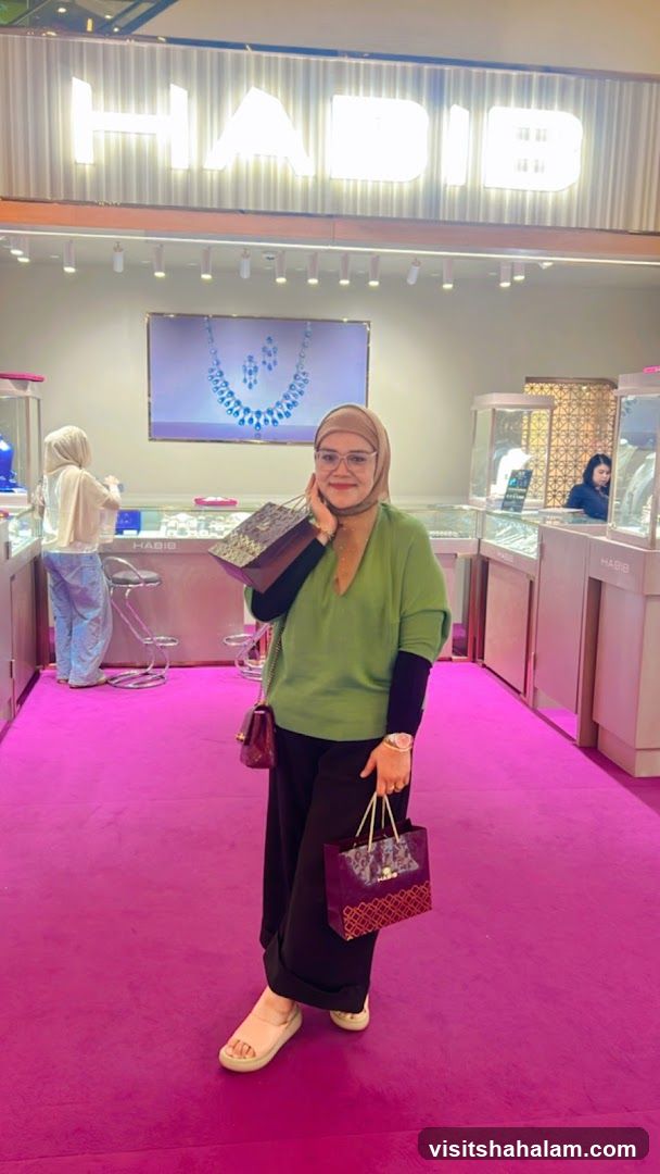 Woman in a jewelry store
