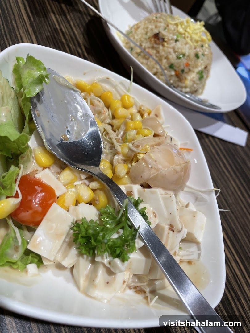 Tofu Salad and Fried Rice
