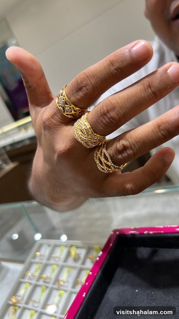 Gold Rings Display