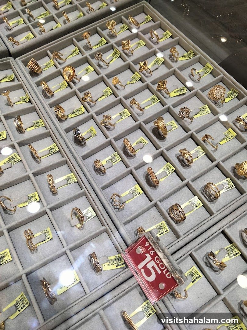 Gold Rings Display