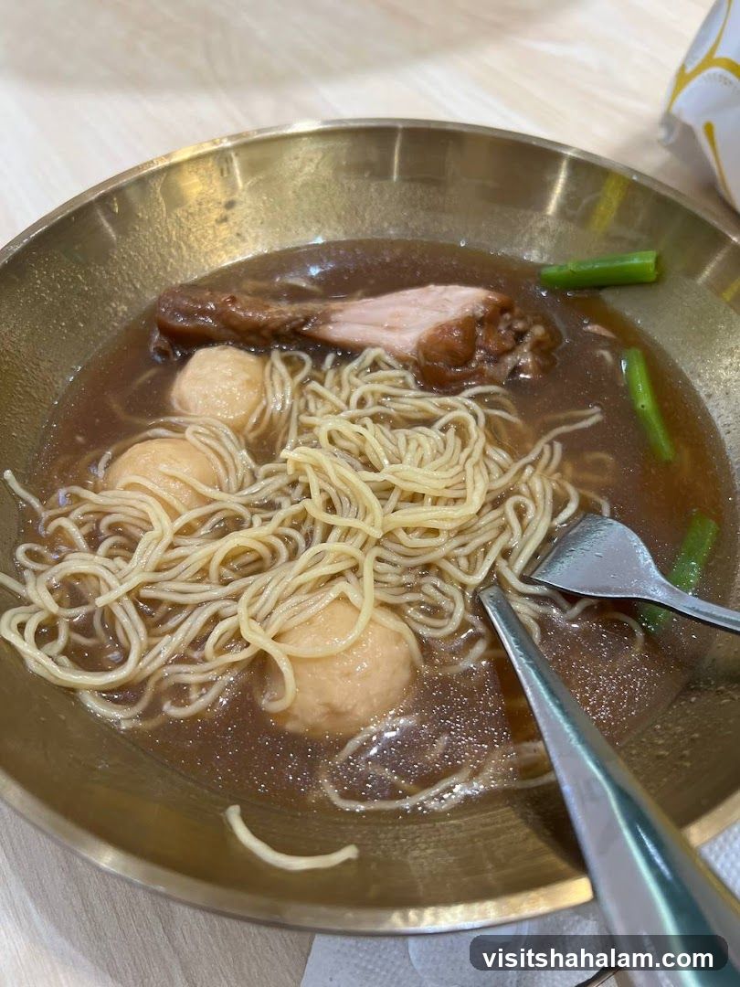 Noodle Soup with Meat and Fish Balls