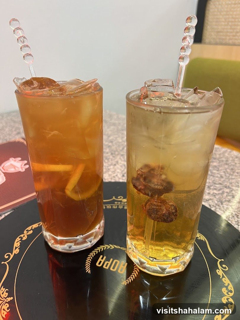 Two iced drinks