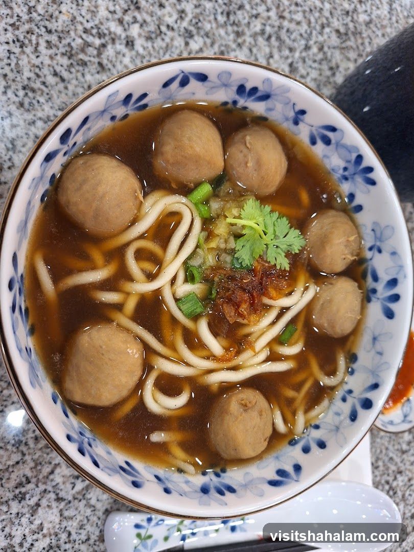 Noodle Soup with Meatballs