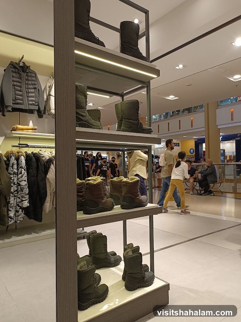 Winter Boots and Jackets Display