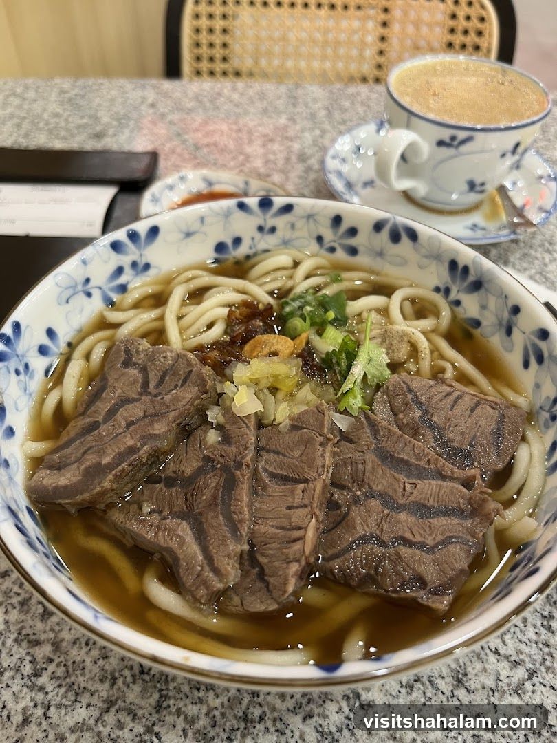 Beef Noodle Soup and Coffee