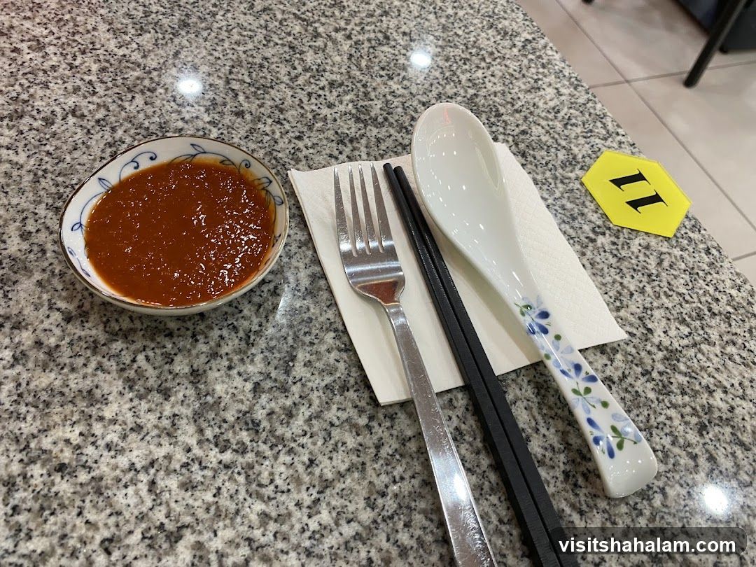 Table Setting with Dipping Sauce