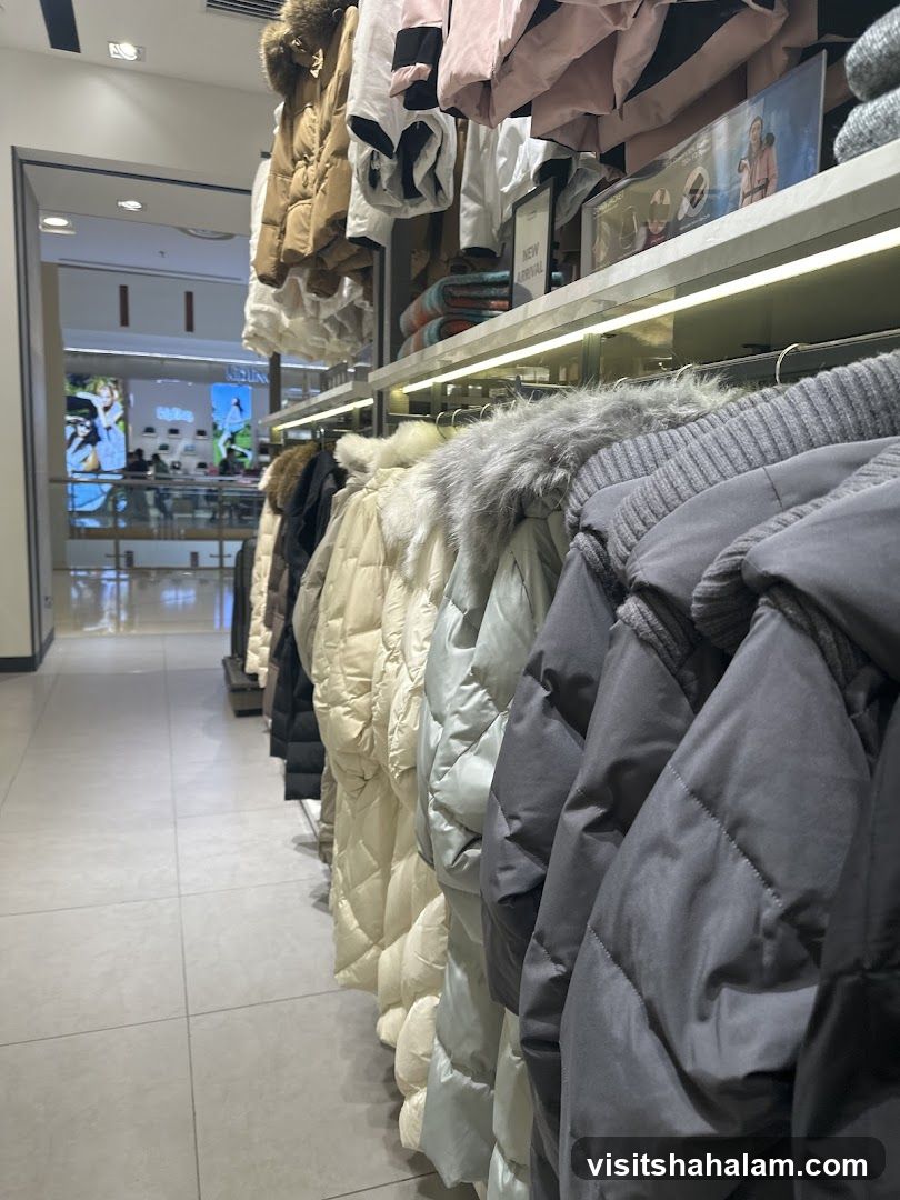 Puffer Jackets on Display
