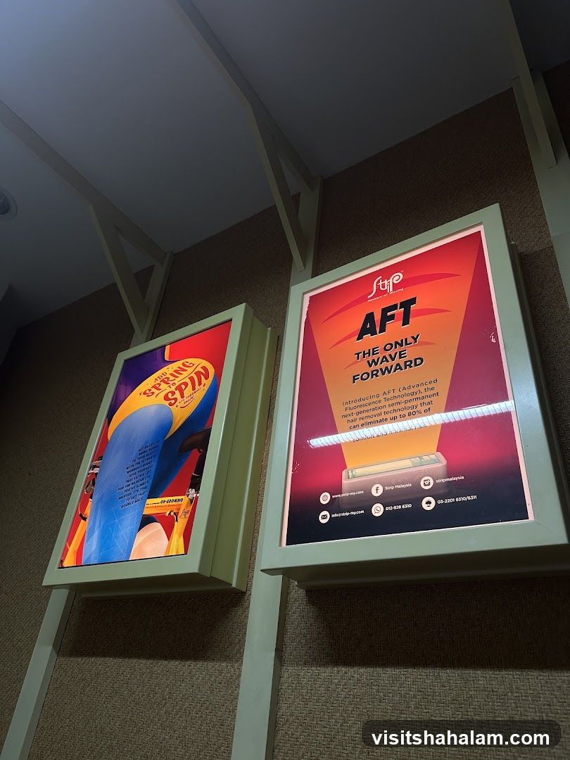 Promotional posters for AFT hair removal