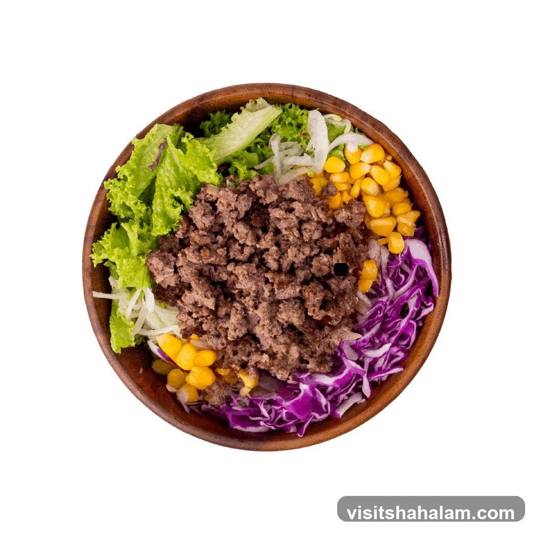Ground Beef Salad Bowl