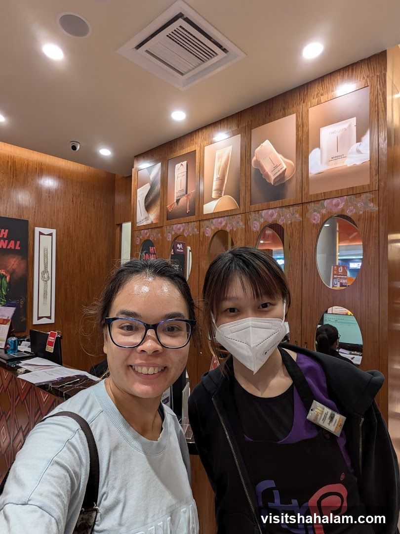 Two Women Posing in a Store