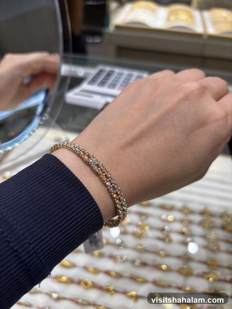 Gold and Silver Beaded Bracelet