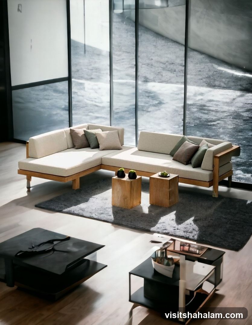Modern Living Room with Sectional Sofa
