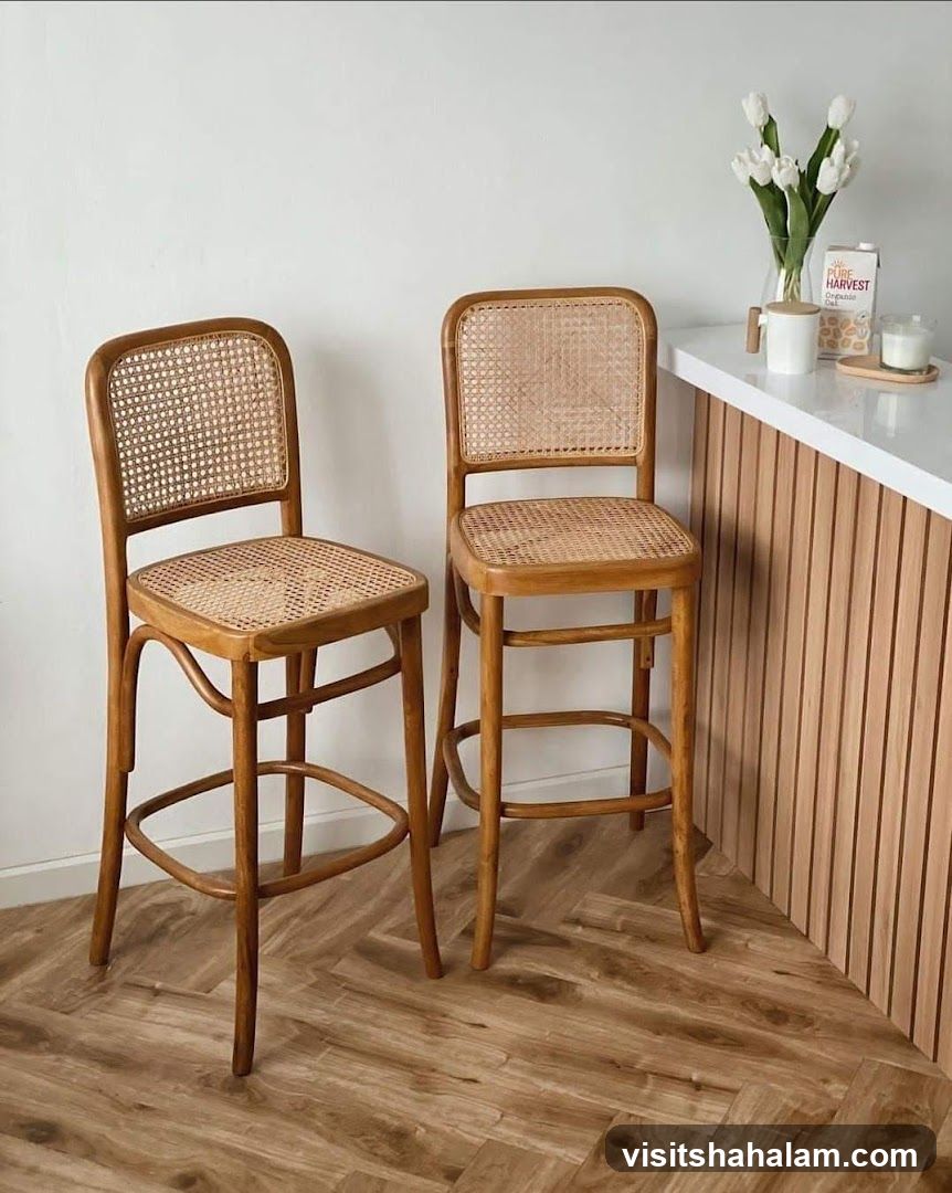 Cane Bar Stools