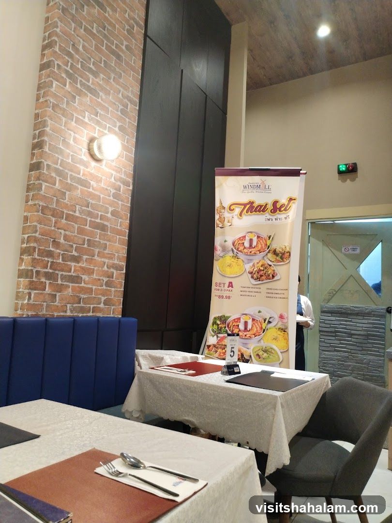 Restaurant Interior with Thai Set Promotion